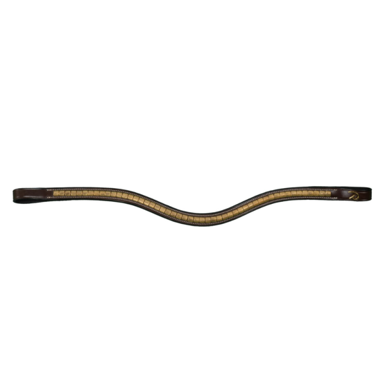 Brass Clincher V-Shaped Browband - D Collection