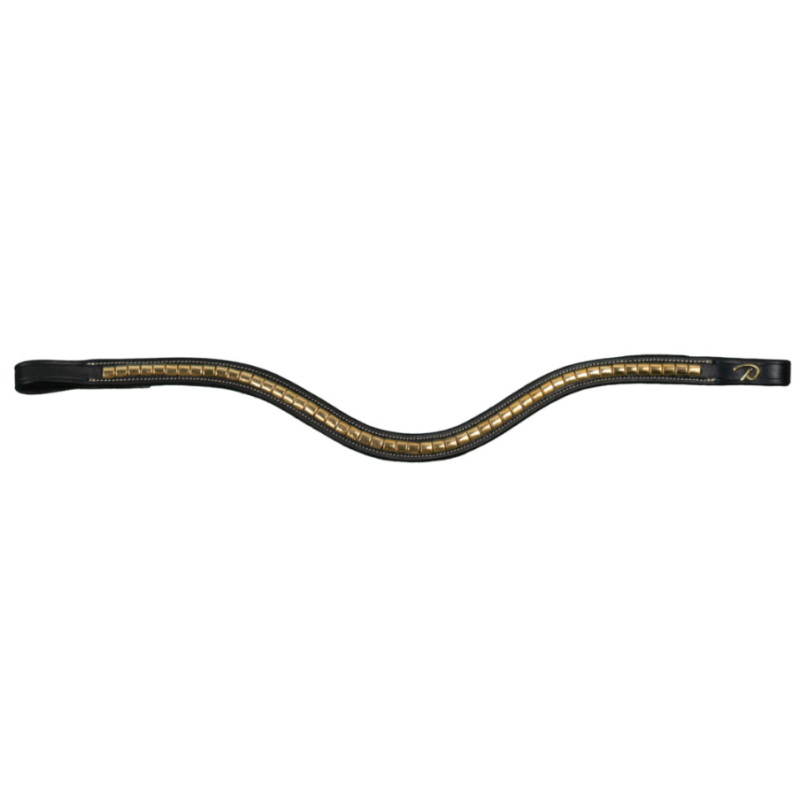 Brass Clincher V-Shaped Browband - D Collection