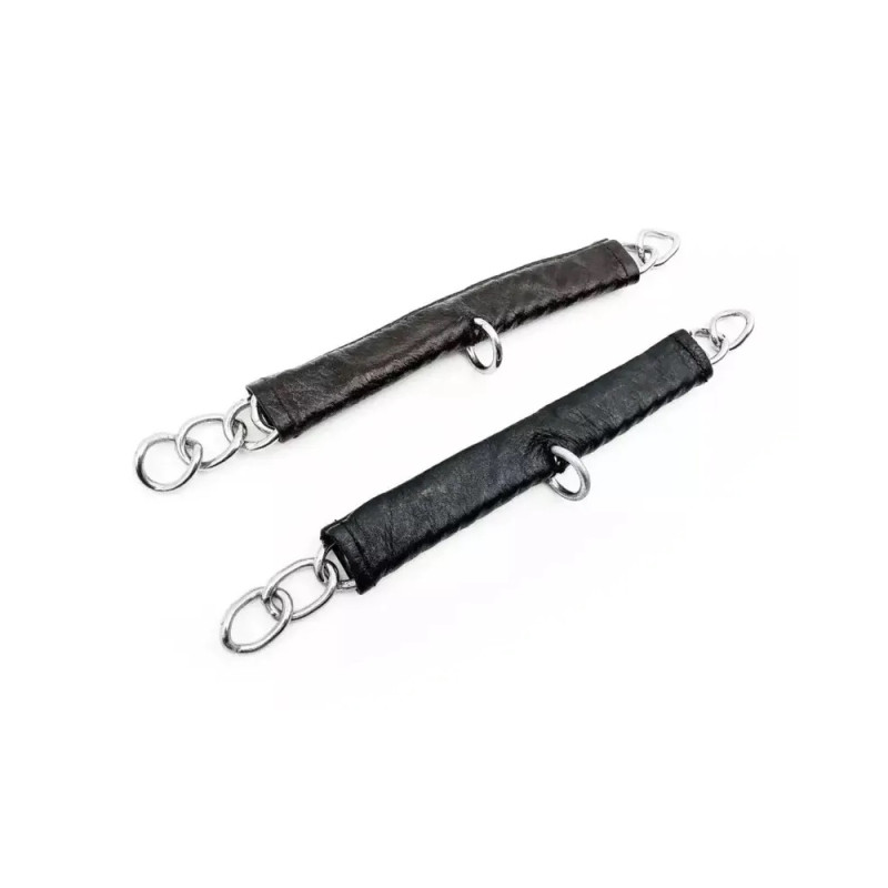 Leather Covered Curb Chain Fager
