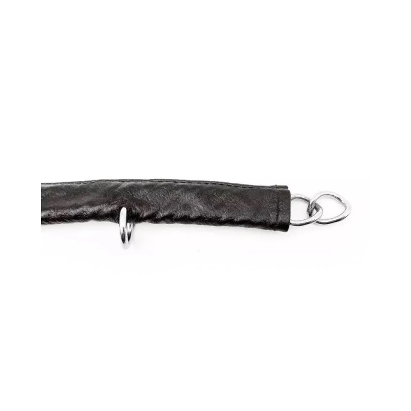 Leather Covered Curb Chain Fager