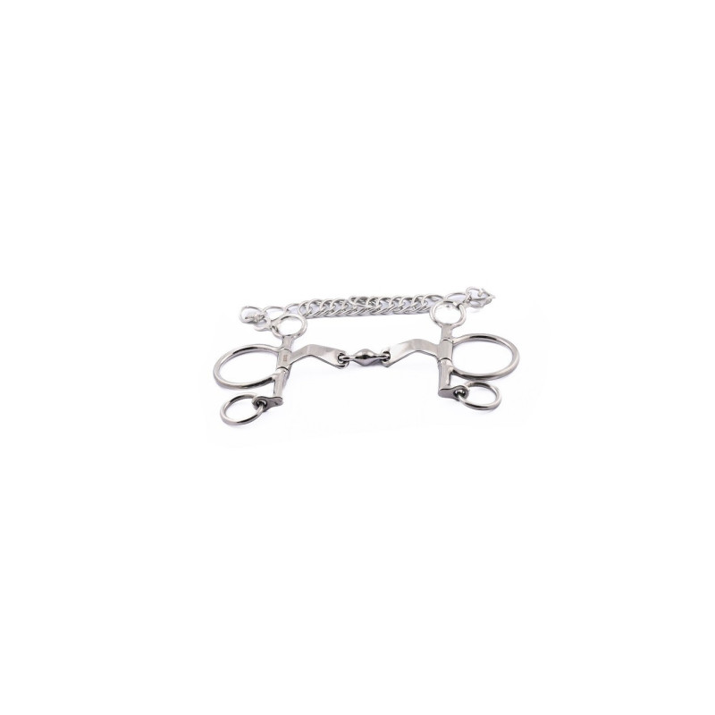 Mors Pelham plat double brisure petites branches