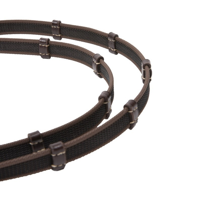 Reins with fabric grip and stoppers - Antarès