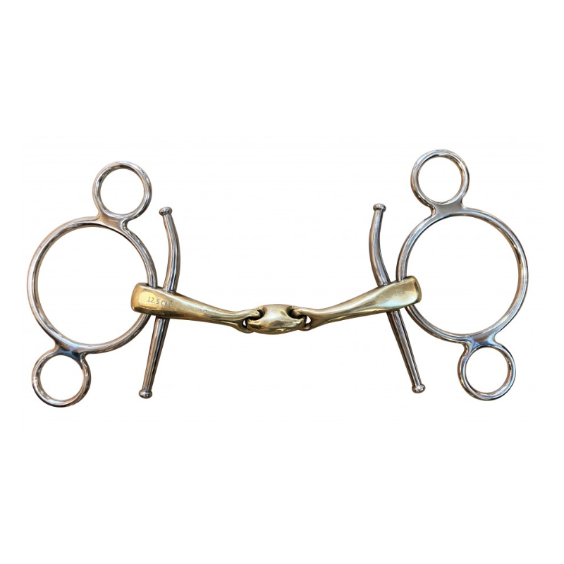 French mouth full cheek 3 ring bit