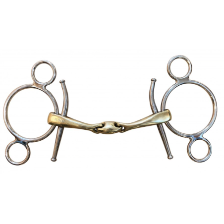French mouth full cheek 3 ring bit
