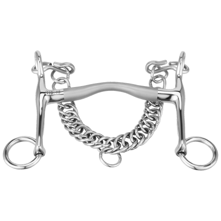 Mors de bride avec passage de langue petites branches Satinox