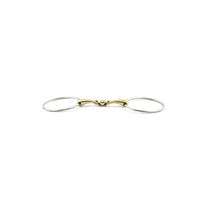 Mors De Filet Beris Avec Anneau Mobile 7,5 Cm - Taille 130 Mm, Pour Chevaux Sensibles De La Langue