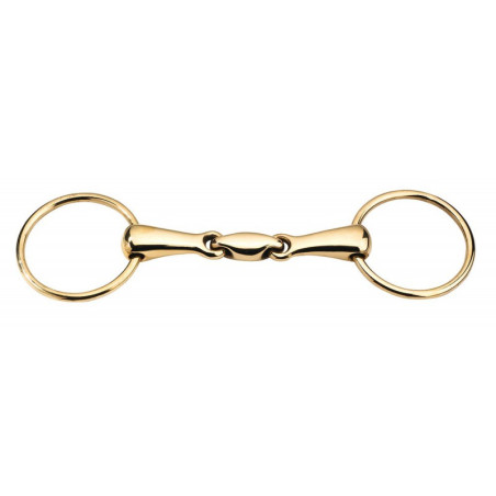 Mors 2 anneaux double brisure gros canon creux en cuivre