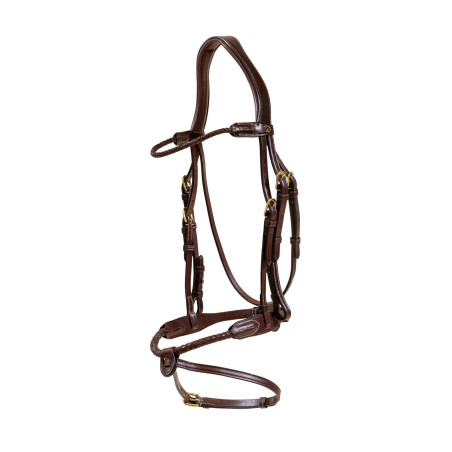 Braided noseband Bridle with removable flash - D Collection Dyon