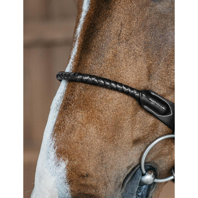 Braided noseband Bridle with removable flash - D Collection Dyon