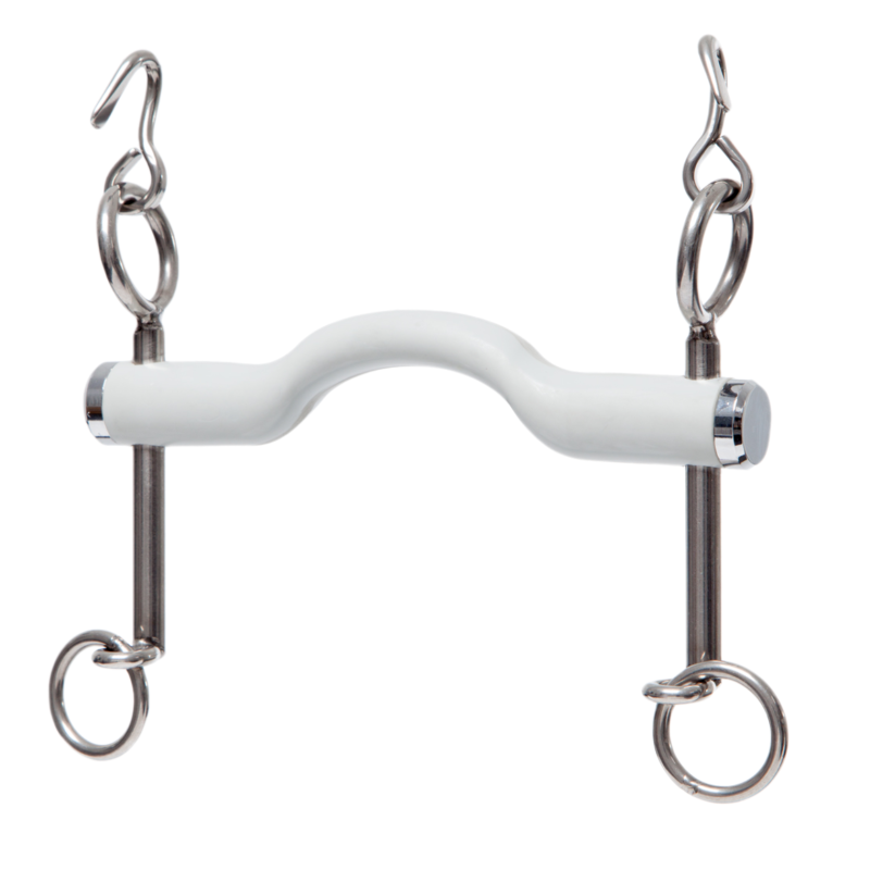 Weymouth bit with tongue port soft