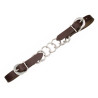 Curb chain big links and leather straps
