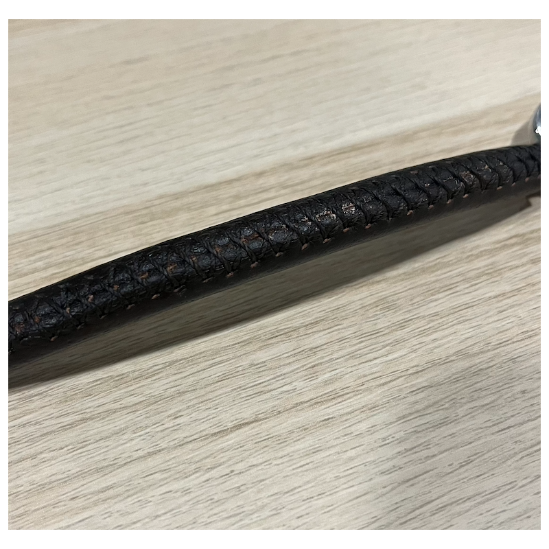 Leather bradoon snaffle bit used
