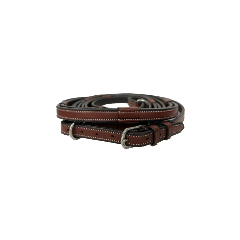 Leather Ajustables reins with handles - Flags and cup