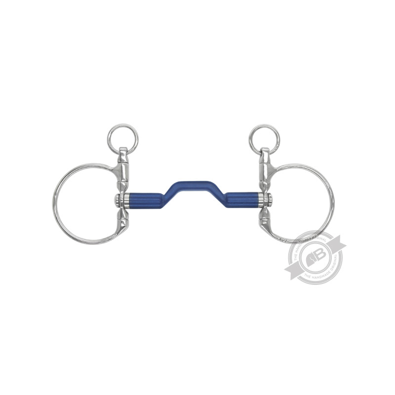 Mors Baucher avec passage de langue résine swivel Bombers Blue