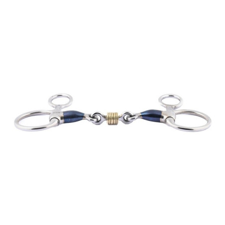 Mors baucher double brisure à anneaux