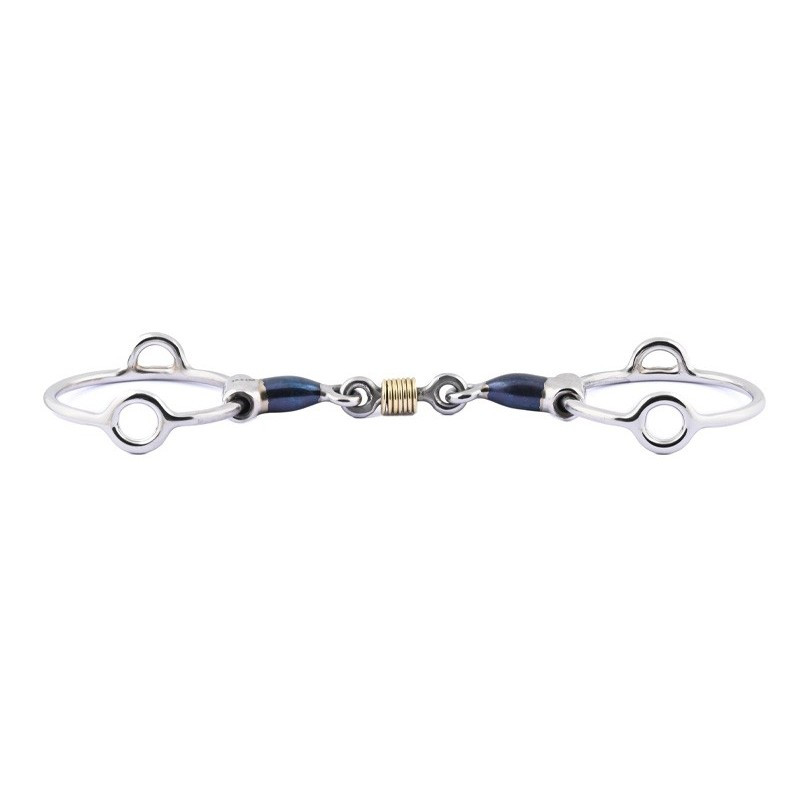 Mors Releveur double brisure avec anneaux en cuivre