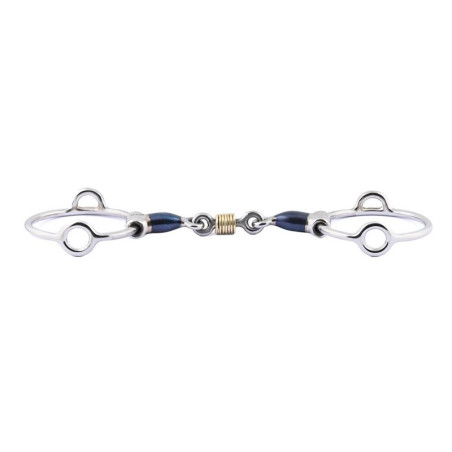 Mors Releveur double brisure avec anneaux en cuivre