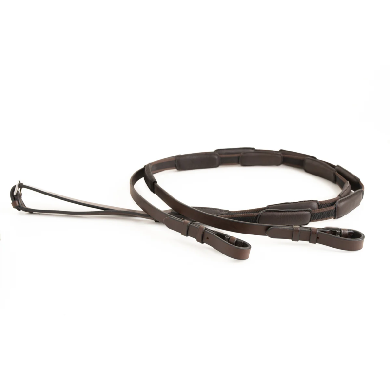 Web Reins with leather padding loops Comfort connect - Correct Connect