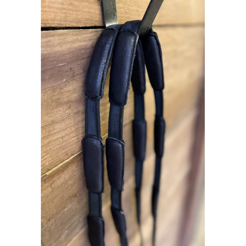Web Reins with leather padding loops Comfort connect - Correct Connect