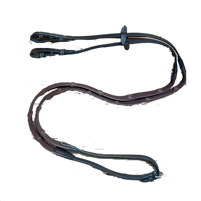 Web Reins with leather padding loops Comfort connect - Correct Connect