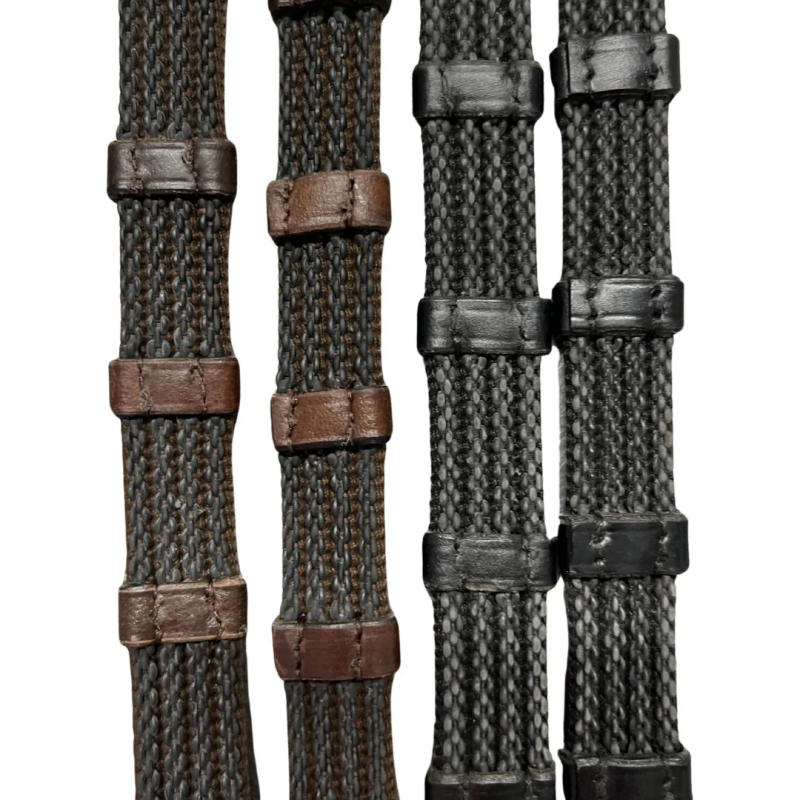 Sure Grip Rubber Rein with leather stops - Correct Connect