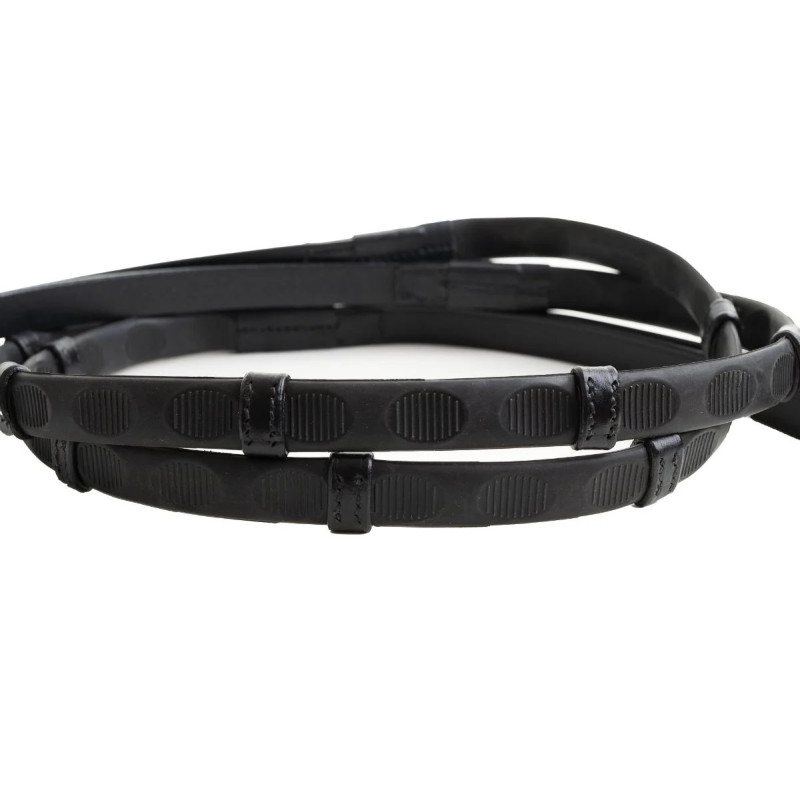 Thumb Grip rubber Reins with leather stop - Correct Connect