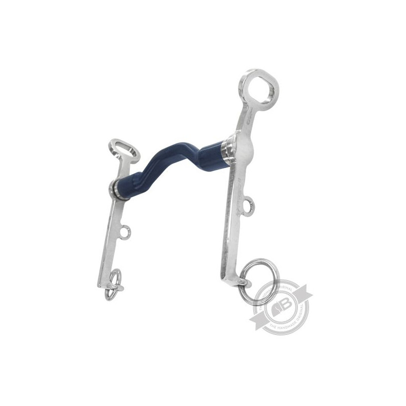 Mors de bride droit passage de langue Bombers Blue