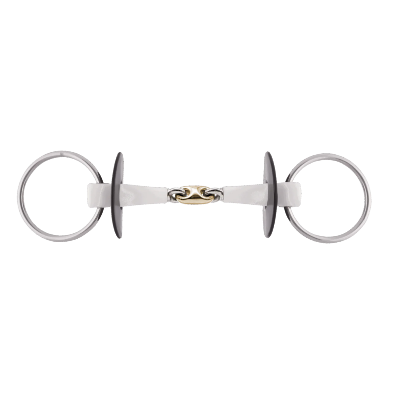 Mors 2 anneaux double brisure avec maillon central Sensogan
