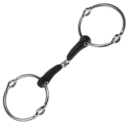 Rubber snaffle jointed gag bit - Abbey