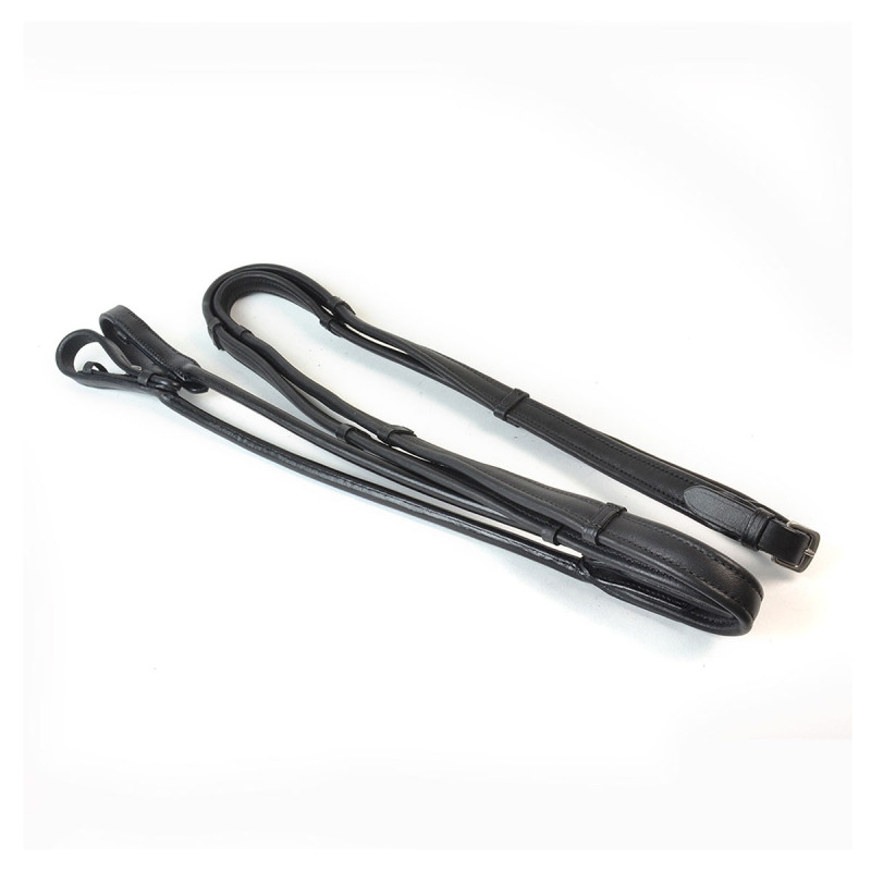 Snaffle reins S serie, Leather rolled with stopper