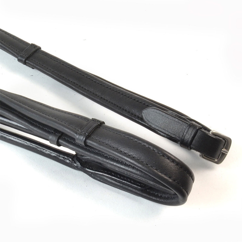 Snaffle reins S serie, Leather rolled with stopper