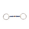 Mors Blue Steel releveur double brisure et incrustation cuivre