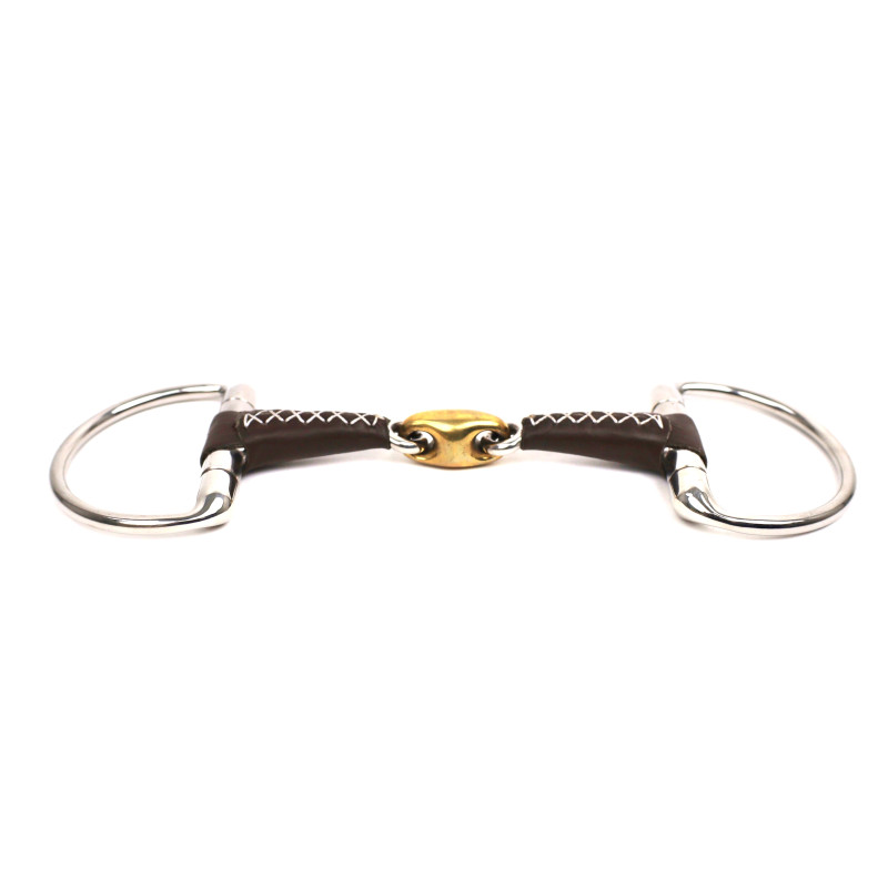 Mors olives double brisure recouvert de cuir - Jump'in