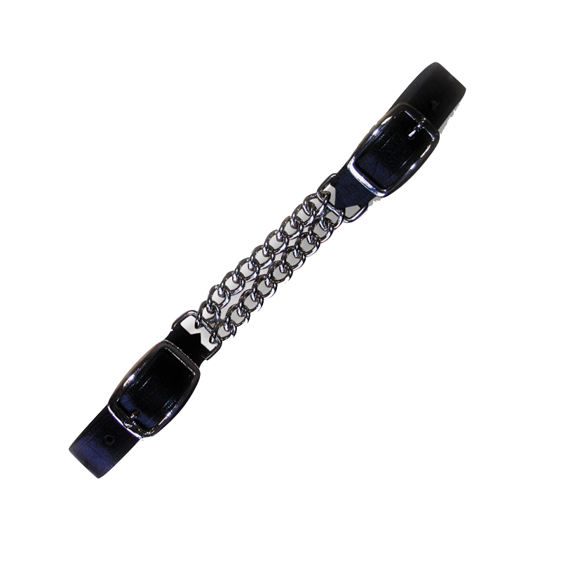 CP curb chain w-leather strap