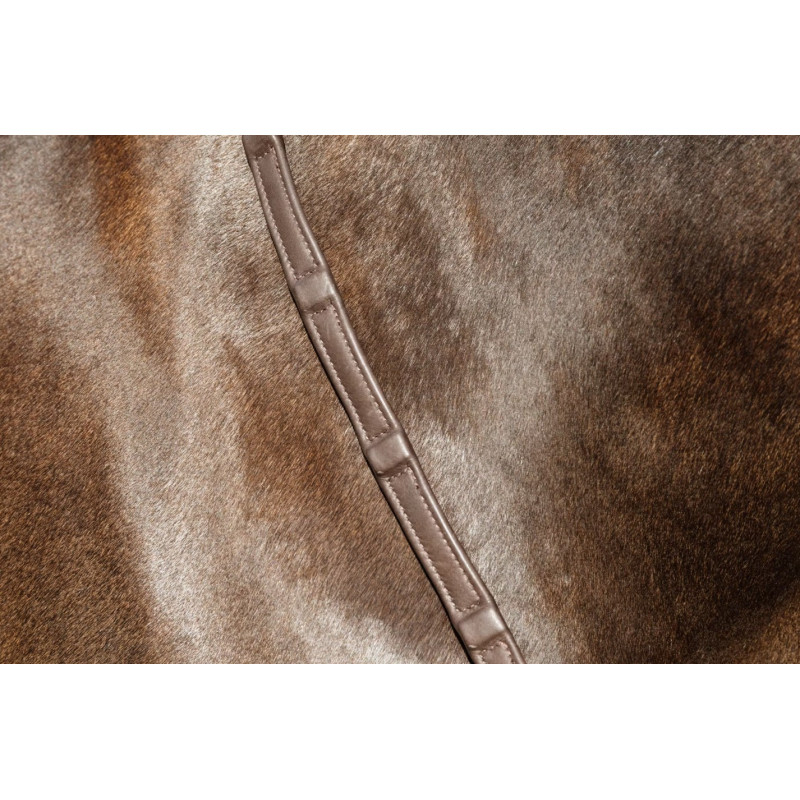 Full leather double bridle reins with 7 stoppers