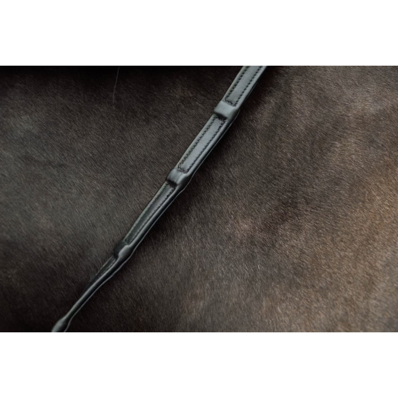 Full leather double bridle reins with 7 stoppers