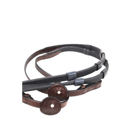 Reins Adjust rubber with stopper Diamands IHWT