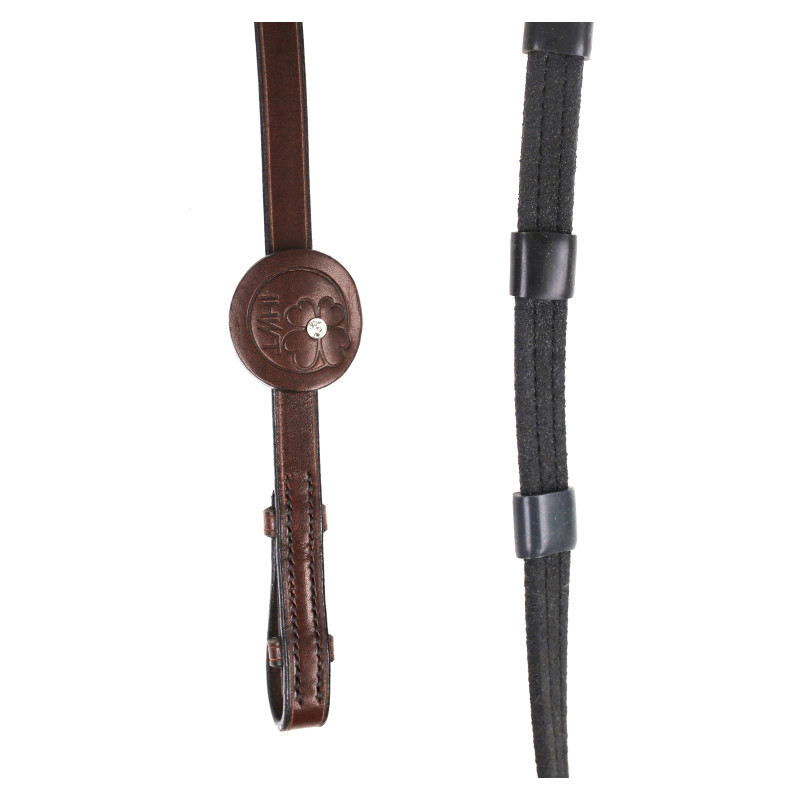 Reins Adjust rubber with stopper Diamands IHWT