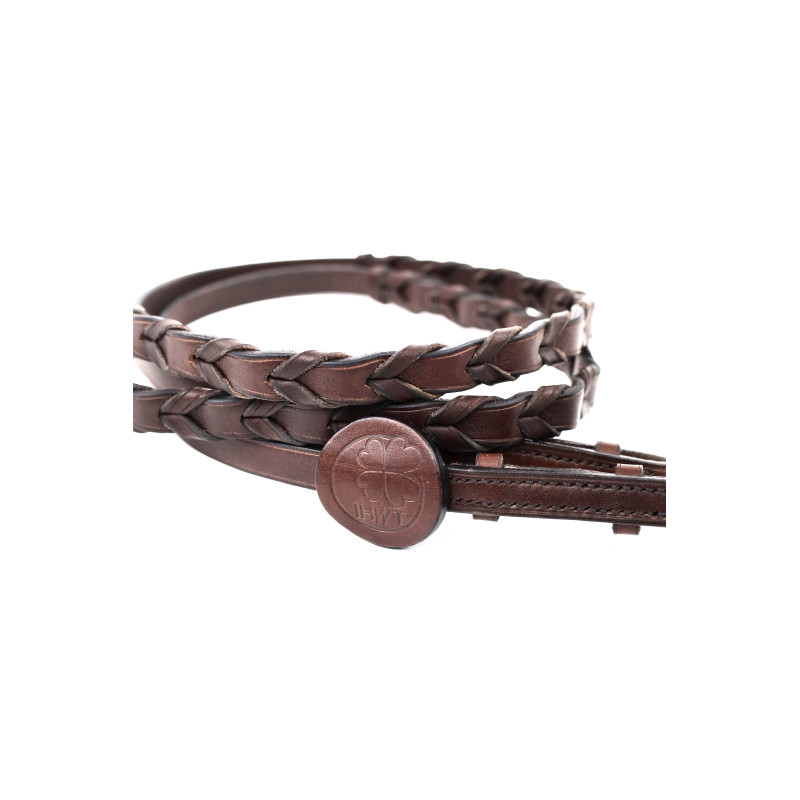 Braided leather reins IHWT