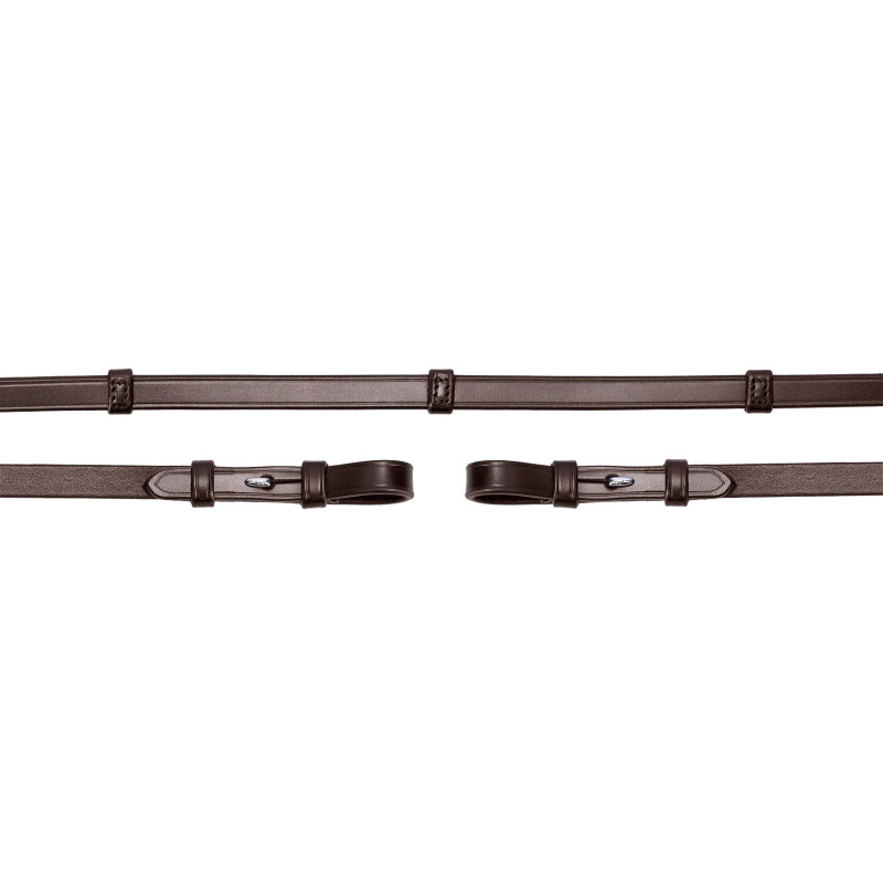 Double Bridle Reins with Stops Leather