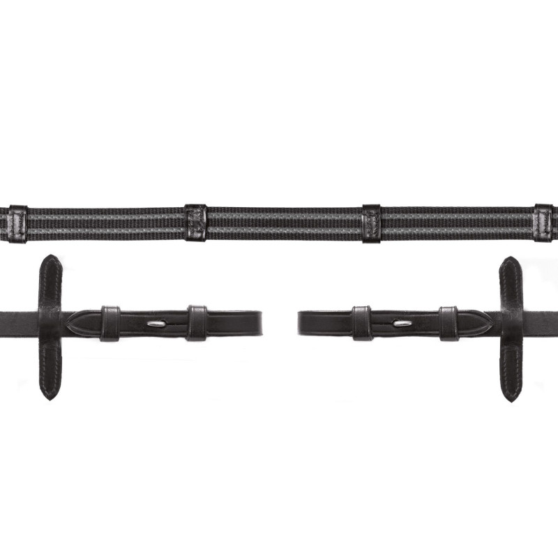 Rênes en tissu grip avec arrêtoirs