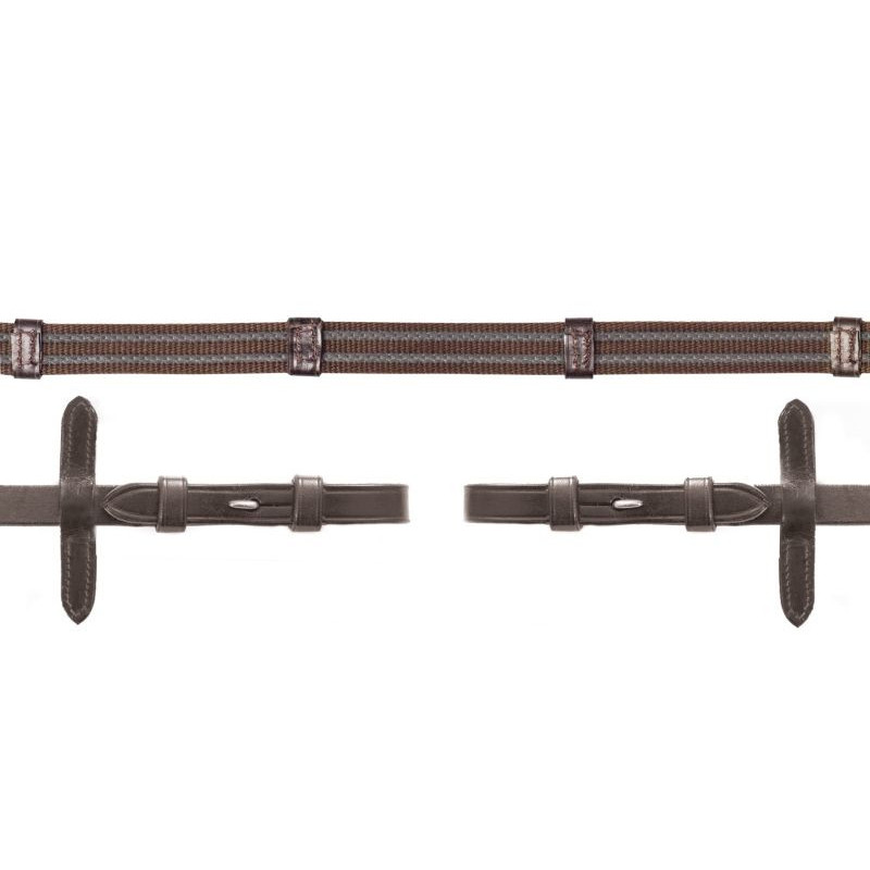 Rênes en tissu grip avec arrêtoirs