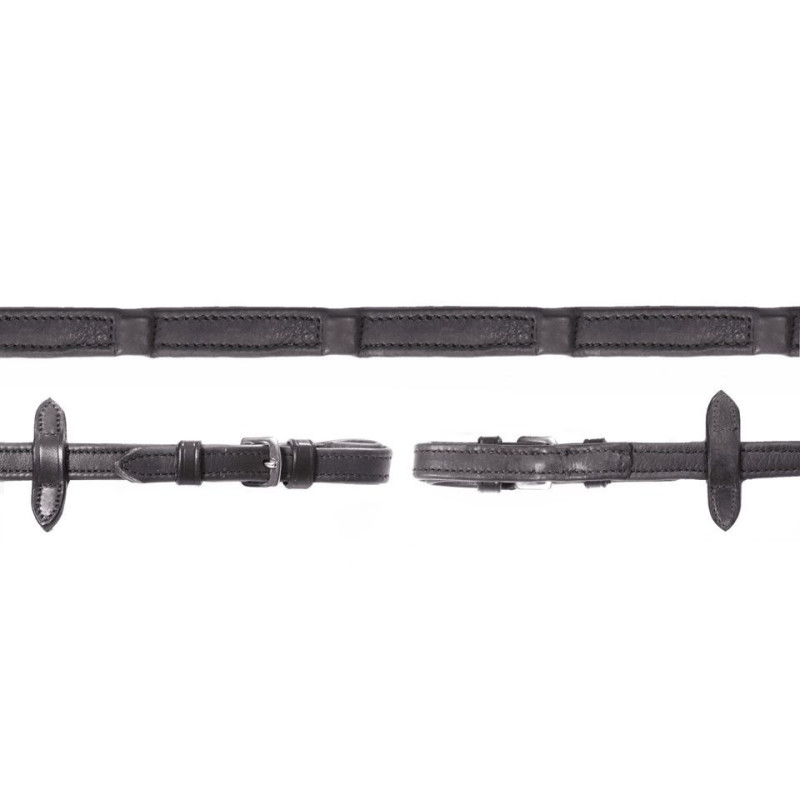 Leather Reins Durasoft grip with stopper