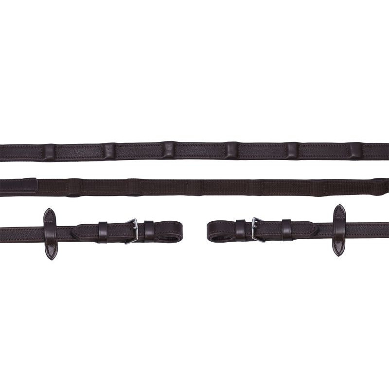 Leather Reins Durasoft grip with stopper