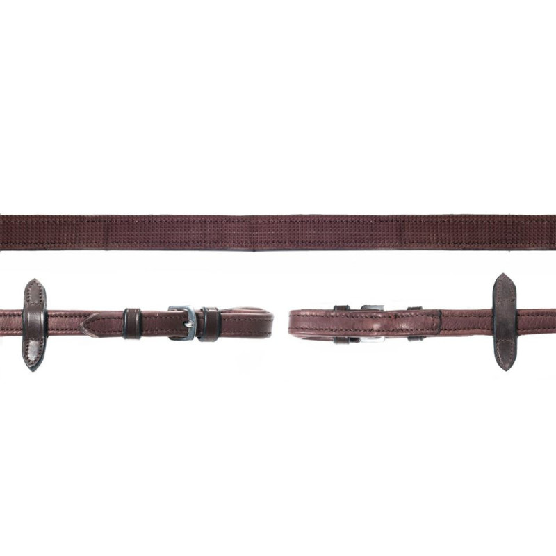 Leather Reins Durasoft grip with stopper