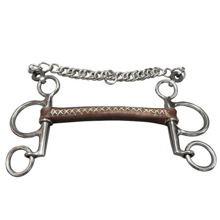 Leather Pelham with small shanks