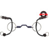 Gag bit straight with tongue port Bomber Blue - Bombers