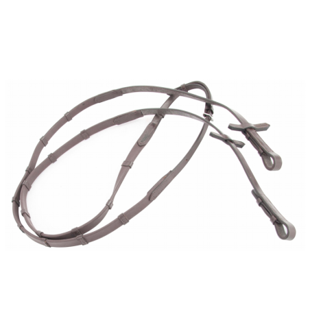 Soft rubber reins + Leather loops T de T