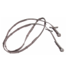 Soft rubber reins + Leather loops T de T