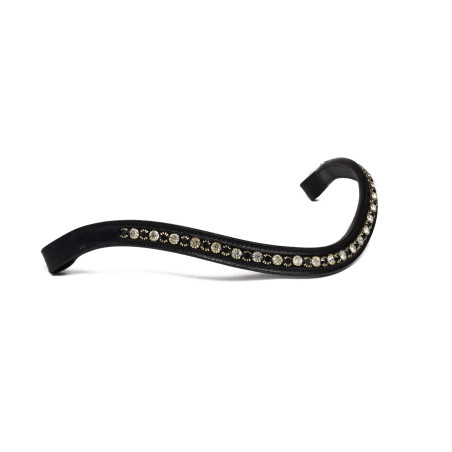 Browband with black and white stones